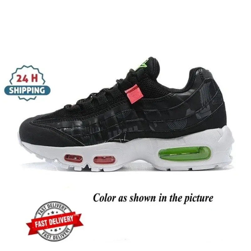 Air Designer Men Max 95 95s Women Running Shoes Classic Airism Black White Yellow Cool Grey Olive Midnight Navy Trainers Sneakers Outdoor Sports Runners 36-46
