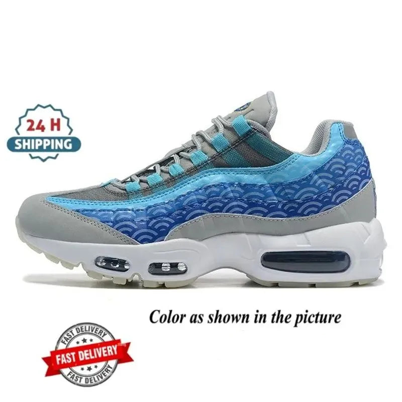 Air Designer Men Max 95 95s Women Running Shoes Classic Airism Black White Yellow Cool Grey Olive Midnight Navy Trainers Sneakers Outdoor Sports Runners 36-46