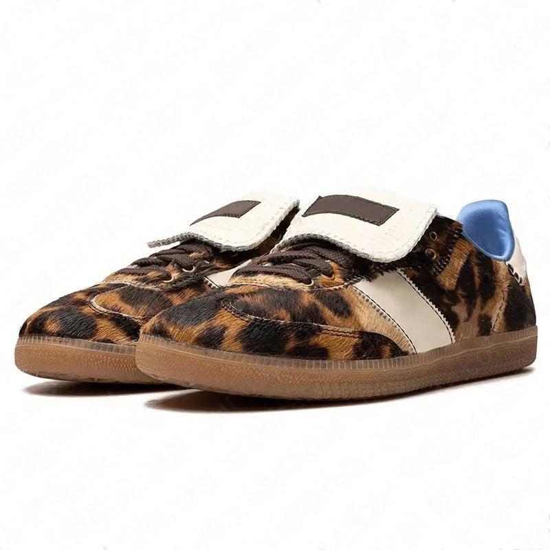 Designer Shoes Samba Sneakers Women Mens Trainers Leopard Black White Gum Beige Dark Green Floral Embroidery Fashion Womens Outdoor Sports Sneaker
