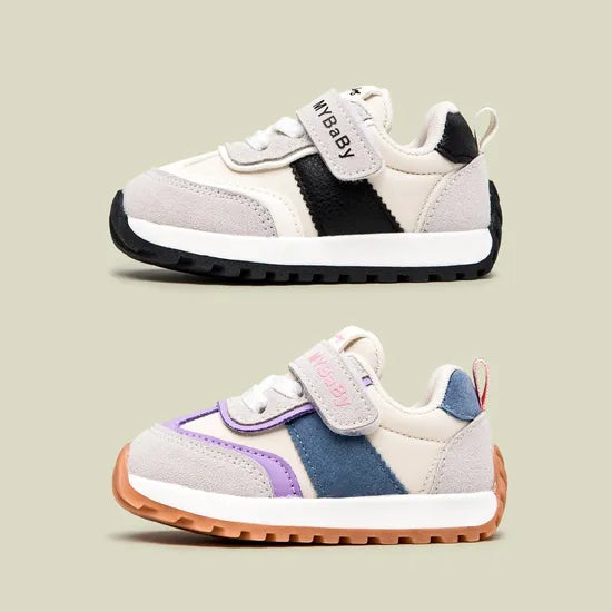 High-quality soft PU leather children's sports shoes