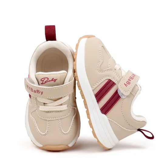 High-quality soft PU leather children's sports shoes