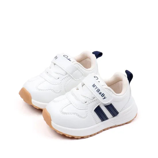 High-quality soft PU leather children's sports shoes