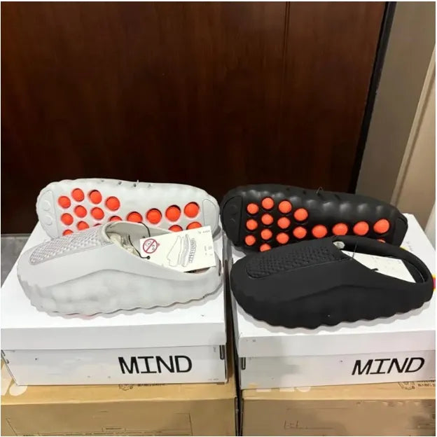 Designer slippers M 001, fashionable athletic shoes, soft rubber technology, comfortable; 002 running shoes, bone white, red, black, smoke gray, light gray, unisex; Mind001 summer beach shoes.